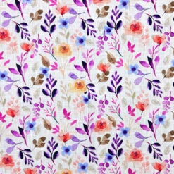 Multi Floral Cotton Linen Fabric - Premium Digital Print Summer Blend