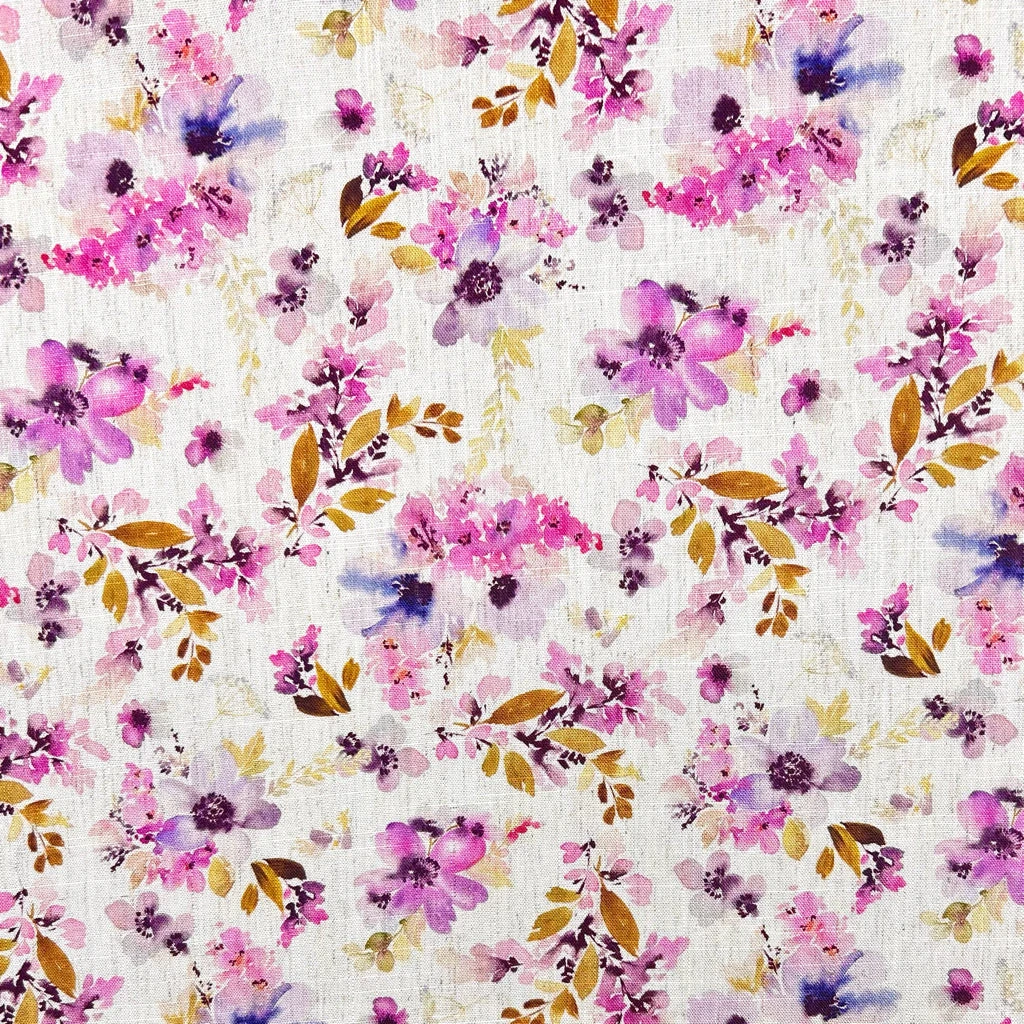 Floral Mist Linen Viscose Blend Fabric - Digital Floral Print for Dressmaking 3 Floral Mist Linen Viscose Blend Fabric - Digital Floral Print for Dressmaking - Image 3