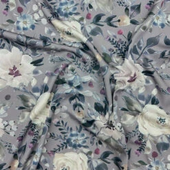 Coastal Floral Viscose Satin Fabric for Summer Dressmaking -Pound Fabrics Sale Store E19BD79F C95F 4393 895D E50A61292B96
