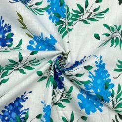 Floral Botanical Cotton Linen Fabric - Multicoloured Summer Dressmaking Material -Pound Fabrics Sale Store E409DB46 1316 43F8 A26B 47B03546C7D6