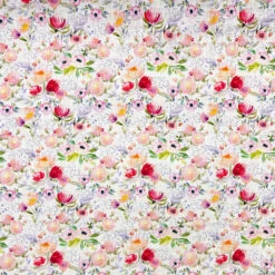 Floral Elegance Linen Viscose Fabric for Summer Apparel