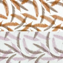 Double Gauze Fabric Soft Feathers Print - 100% Cotton 55"