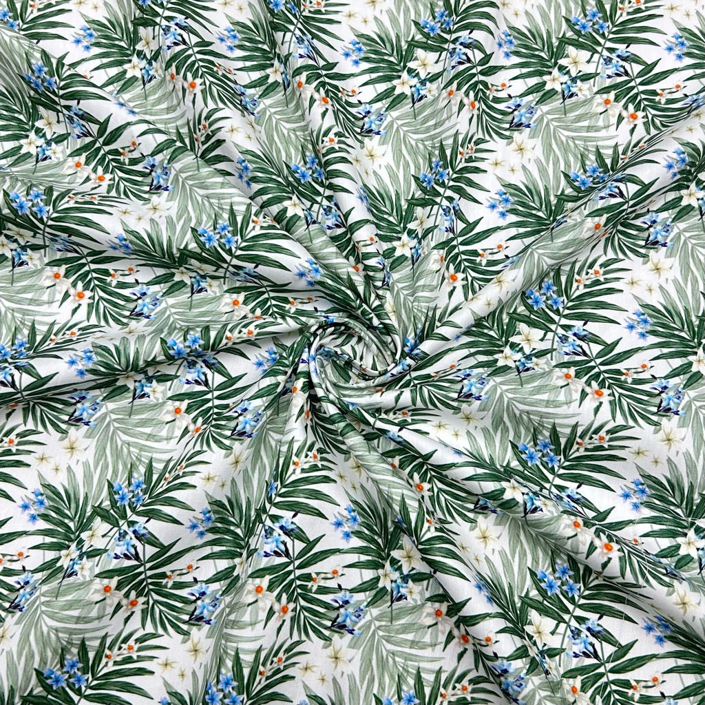 Rose & Hubble Tropical Floral Cotton Poplin Fabric 8 Rose & Hubble Tropical Floral Cotton Poplin Fabric - Image 8