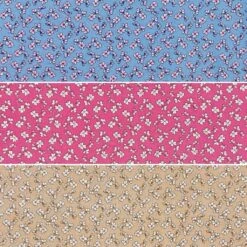 Mini Drawn Floral Viscose Poplin Fabric for Dressmaking
