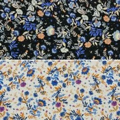 Mini Meadow Polyester Crepe Fabric