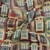 Lisbon Houses Woven Tapestry Fabric for Curtains and Upholstery