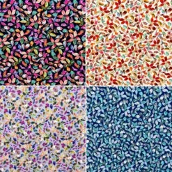 Chroma Leaves Cotton Jersey Fabric - Premium 4-Way Stretch Lycra