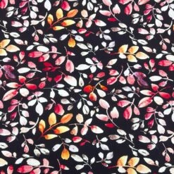 Multicoloured Leaves Viscose Challis Fabric for Summer Apparel -Pound Fabrics Sale Store ECDB78F9 8D5A 4B5C 9DE1 F454E97A3E76