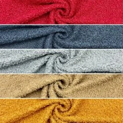 Soft Sheep Loop Boucle Fabric - Premium 330gsm Wool Texture for Apparel & Decor