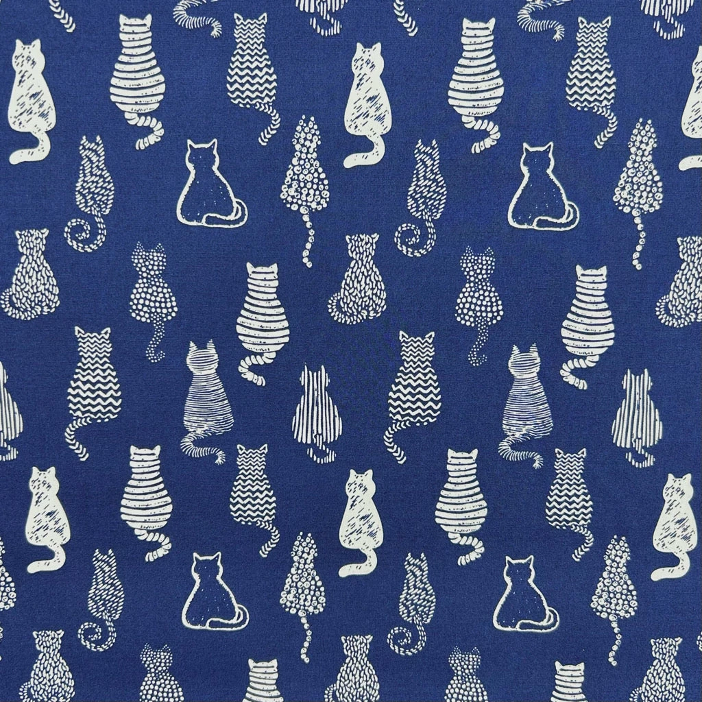 Rose & Hubble Striped Cats Cotton Poplin Fabric 5 Rose & Hubble Striped Cats Cotton Poplin Fabric - Image 5
