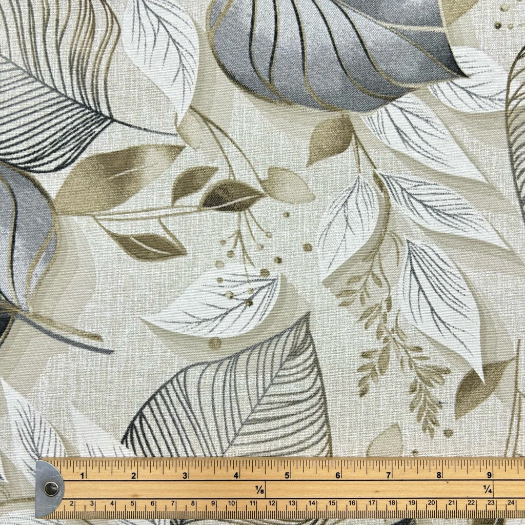 Water Resistant Leaf Print Outdoor Upholstery & Curtain Fabric 2 Water Resistant Leaf Print Outdoor Upholstery & Curtain Fabric - Image 2