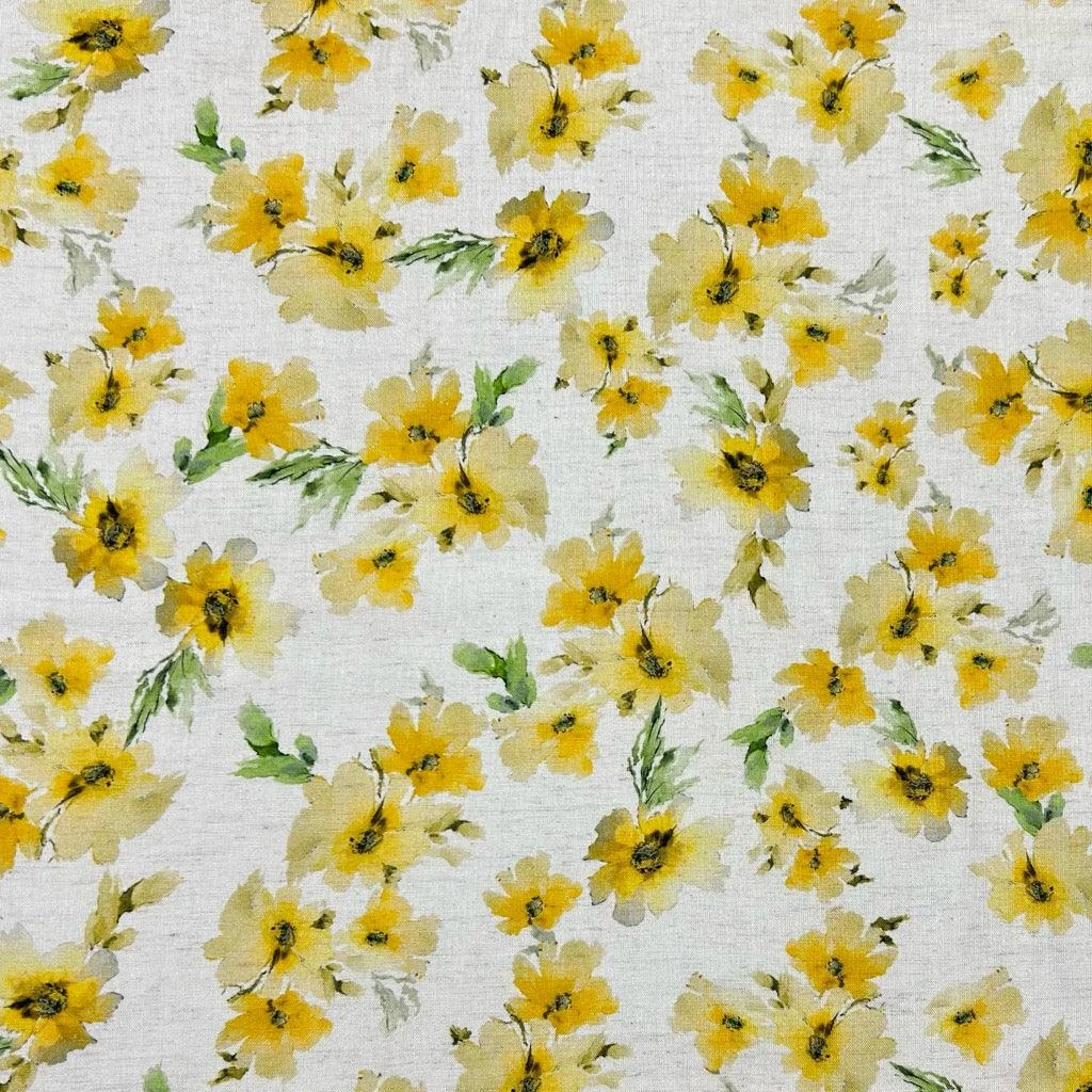 Floral Viscose Linen Fabric - Vintage Blooms Design for Summer Apparel 3 Floral Viscose Linen Fabric - Vintage Blooms Design for Summer Apparel - Image 3