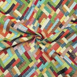 Multicoloured Blocks Tapestry Fabric - Heavy Duty Upholstery & Curtains -Pound Fabrics Sale Store F37B1AC4 9C1E 4E6A 9FE3 403C2C42DE4C