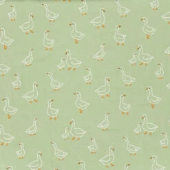 Goosey Grove Duck Print Cotton Jersey Fabric - 4-Way Stretch