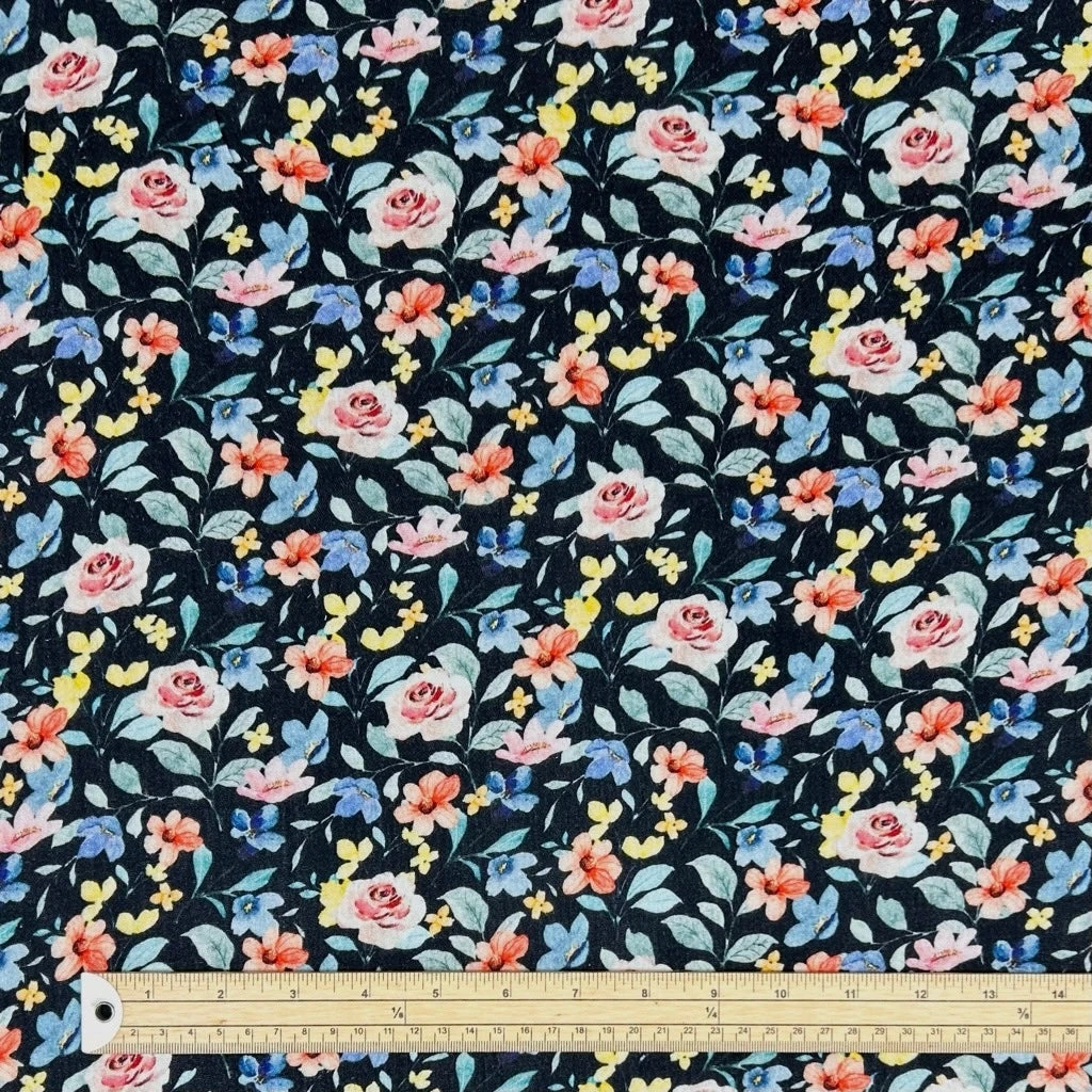 Floral Double Gauze Cotton Fabric - Breathable Soft Muslin for Dressmaking 2 Floral Double Gauze Cotton Fabric - Breathable Soft Muslin for Dressmaking - Image 2