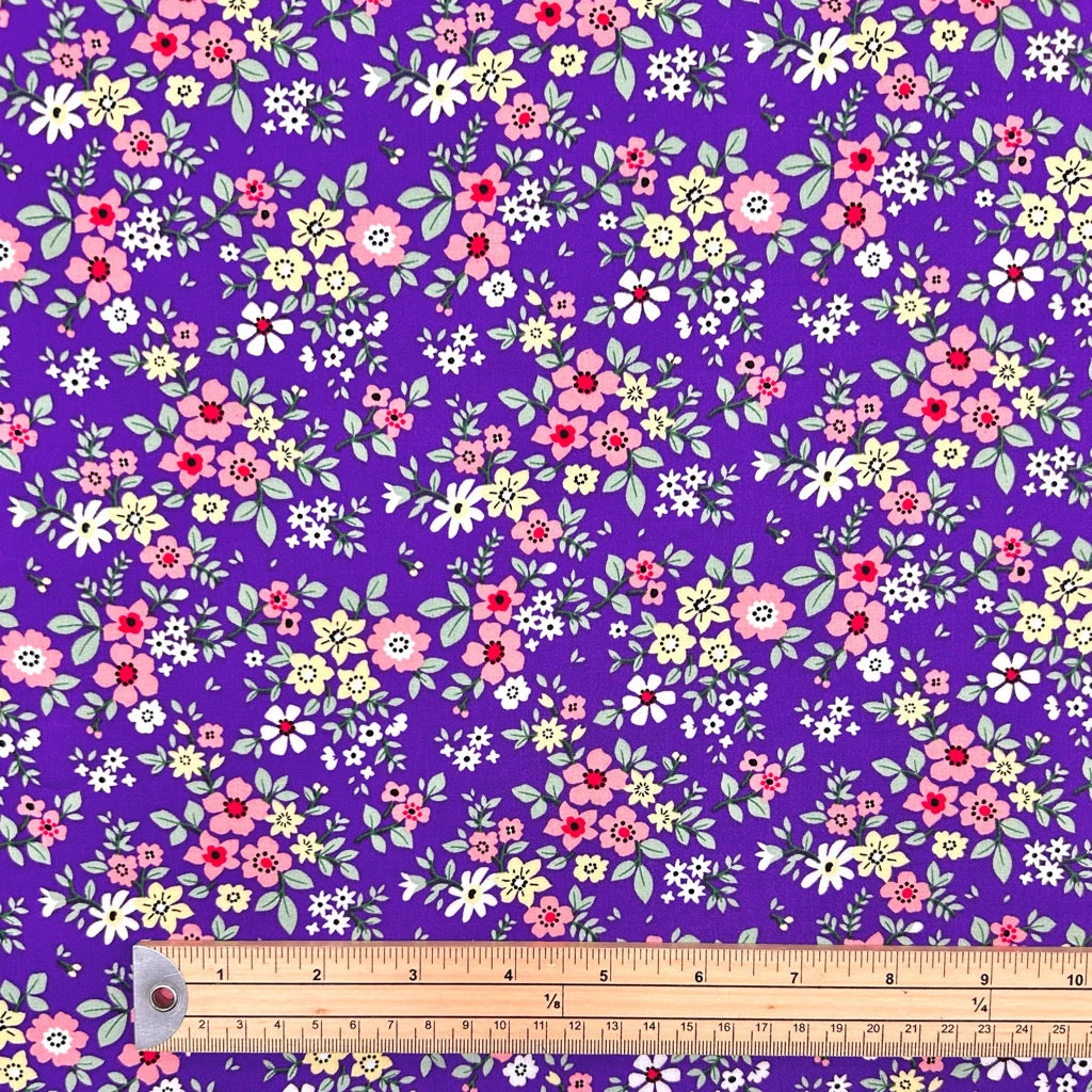 Floral Print Viscose Fabric - Bloom Buds Premium Lightweight Rayon 2 Floral Print Viscose Fabric - Bloom Buds Premium Lightweight Rayon - Image 2