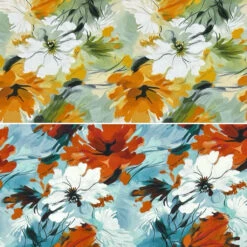 Tropical Bloom Stretch Viscose Twill Fabric | Premium Soft Dressmaking Material
