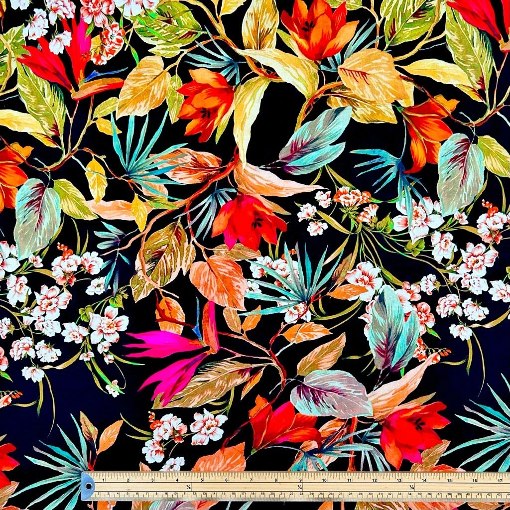 Floral Escape Viscose Challis Fabric 2 Floral Escape Viscose Challis Fabric - Image 2