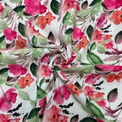 Vibrant Floral Linen Viscose Fabric for Summer Dressmaking -Pound Fabrics Sale Store FA0D1363 8EFF 4845 869C 4701F74536FB