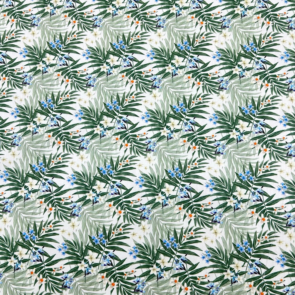 Rose & Hubble Tropical Floral Cotton Poplin Fabric 7 Rose & Hubble Tropical Floral Cotton Poplin Fabric - Image 7