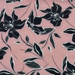 Black Floral Stretch Polyester Fabric for Elegant Dressmaking -Pound Fabrics Sale Store FBF04071 9B24 4781 879A A18608BD3676