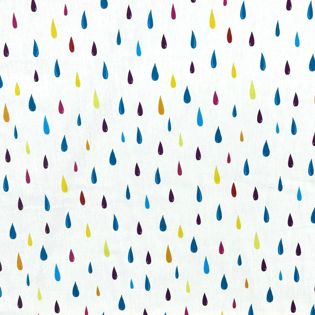 Raindrop Pattern Cotton Poplin Fabric - Premium 100% Cotton Material 3 Raindrop Pattern Cotton Poplin Fabric - Premium 100% Cotton Material - Image 3