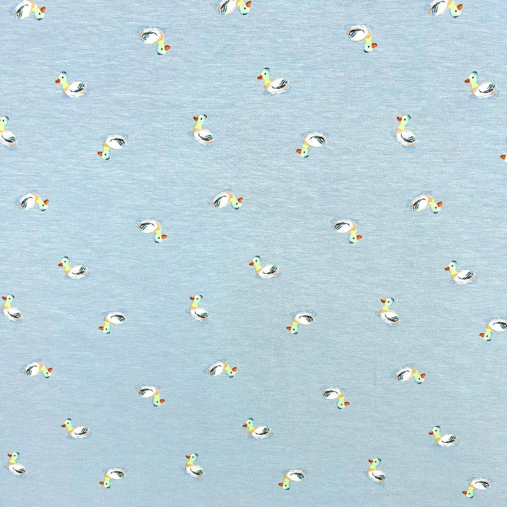 Little Quacks Bamboo Cotton Jersey Fabric - Duck Print Oeko-Tex 7 Little Quacks Bamboo Cotton Jersey Fabric - Duck Print Oeko-Tex - Image 7