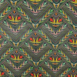 Vibrant Bright Pattern Faux Silk Fabric