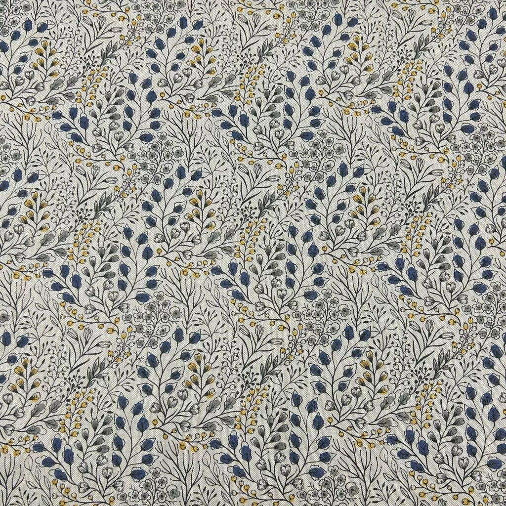 Floral Digital Print Linen Look Polycotton Fabric for Curtains & Crafting 5 Floral Digital Print Linen Look Polycotton Fabric for Curtains & Crafting - Image 5