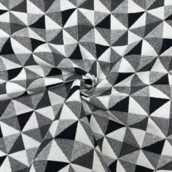 Heavyweight Black and White Holland Tapestry Fabric for Upholstery & Curtains