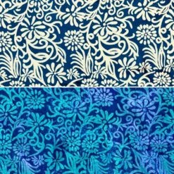 John Louden Floral Swirls Cotton Batik Fabric - 100% Premium Cotton