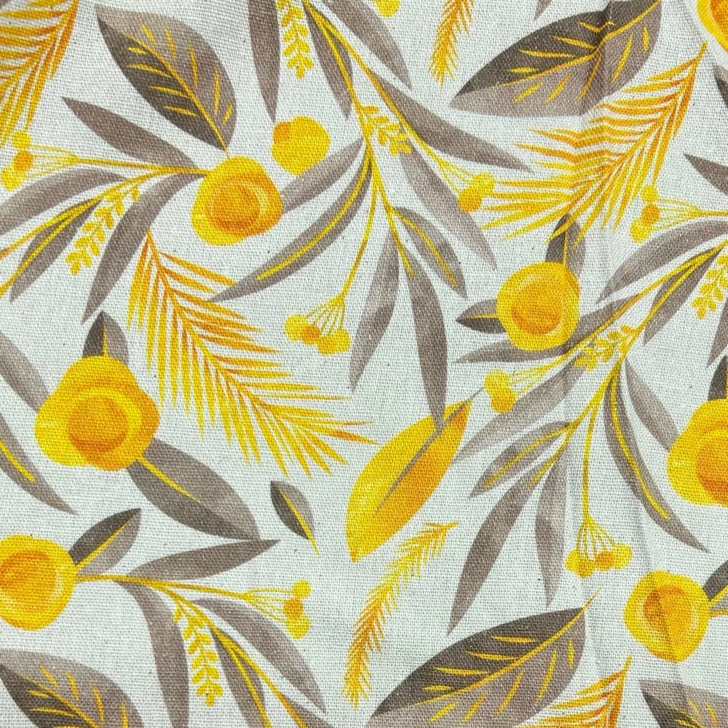 Yellow Meadow Floral Viscose Linen Fabric - Premium Summer Dressmaking Material 1 Yellow Meadow Floral Viscose Linen Fabric - Premium Summer Dressmaking Material