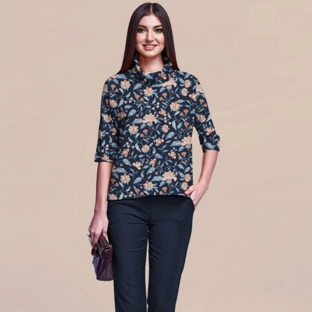 Floral Bamboo Cotton Jersey Fabric 6 Floral Bamboo Cotton Jersey Fabric - Image 6