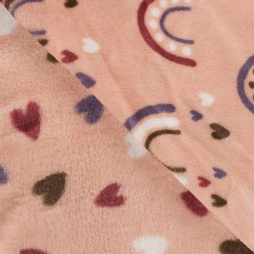 Rainbow and Hearts Double Face Cuddle Fleece Fabric - Ultra Soft 290gsm 4 Rainbow and Hearts Double Face Cuddle Fleece Fabric - Ultra Soft 290gsm - Image 4