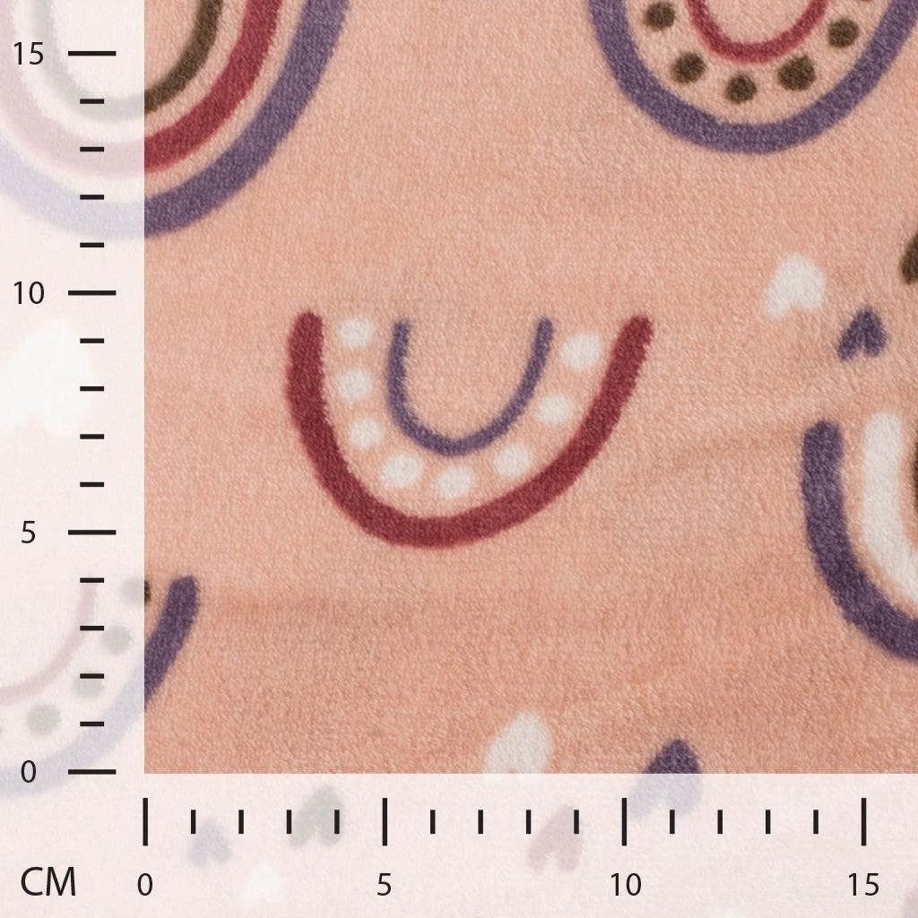 Rainbow and Hearts Double Face Cuddle Fleece Fabric - Ultra Soft 290gsm 2 Rainbow and Hearts Double Face Cuddle Fleece Fabric - Ultra Soft 290gsm - Image 2