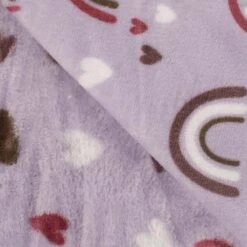 Rainbow and Hearts Double Face Cuddle Fleece Fabric - Ultra Soft 290gsm 17 Rainbow and Hearts Double Face Cuddle Fleece Fabric - Ultra Soft 290gsm -Pound Fabrics Sale Store K30010 042 02