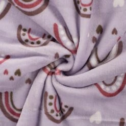Rainbow and Hearts Double Face Cuddle Fleece Fabric - Ultra Soft 290gsm 18 Rainbow and Hearts Double Face Cuddle Fleece Fabric - Ultra Soft 290gsm -Pound Fabrics Sale Store K30010 042 03