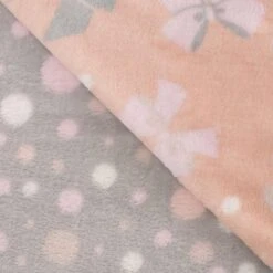 Bow And Dots Double Face Cuddle Fleece Fabric 17 Bow And Dots Double Face Cuddle Fleece Fabric -Pound Fabrics Sale Store K30011 012 02