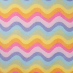 Rainbow Waves Ultra Soft Cuddle Fleece Fabric for Blankets and Apparel