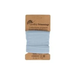 20mm Cotton Stretch Bias Binding Tape for Jersey and Elastic Fabrics (3m) -Pound Fabrics Sale Store LightBlue