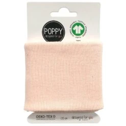 Premium Organic Ribbed Cuffing Fabric - 135cm Pre-Cut Length -Pound Fabrics Sale Store LightPink
