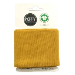 Premium Organic Ribbed Cuffing Fabric - 135cm Pre-Cut Length -Pound Fabrics Sale Store Mustard
