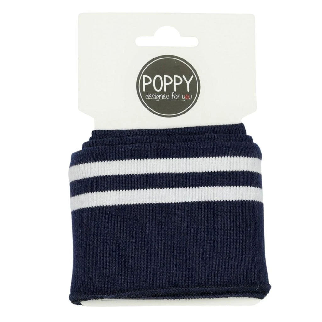 Premium Double Striped Ribbed Cuffs - 135cm Pre-Cut Cotton Ribbing 2 Premium Double Striped Ribbed Cuffs - 135cm Pre-Cut Cotton Ribbing - Image 2