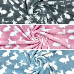 White Easter Bunny Anti-Pill Polar Fleece - Premium 275gsm Soft Sewing Fabric