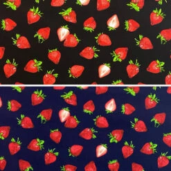 Rose & Hubble Strawberry Cotton Poplin Fabric