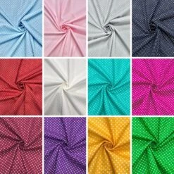 Rose & Hubble Polka Dot 3mm Cotton Poplin Fabric
