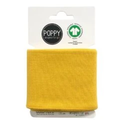 Premium Organic Ribbed Cuffing Fabric - 135cm Pre-Cut Length -Pound Fabrics Sale Store Yellow