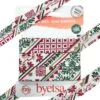 Christmas Scandi Print Cotton Bias Binding Tape - 18mm x 5m -Pound Fabrics Sale Store biasbinding 6