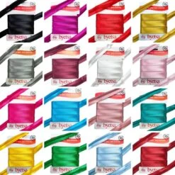 Premium 18mm Plain Satin Bias Binding Tape - 5 Metre Roll