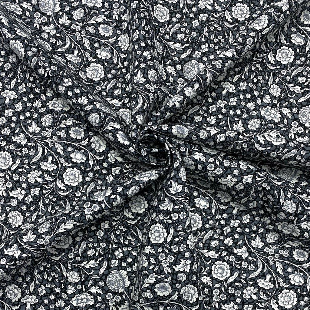 Rose & Hubble Elegant Floral Cotton Poplin Fabric - Oeko-Tex Certified 3 Rose & Hubble Elegant Floral Cotton Poplin Fabric - Oeko-Tex Certified - Image 3